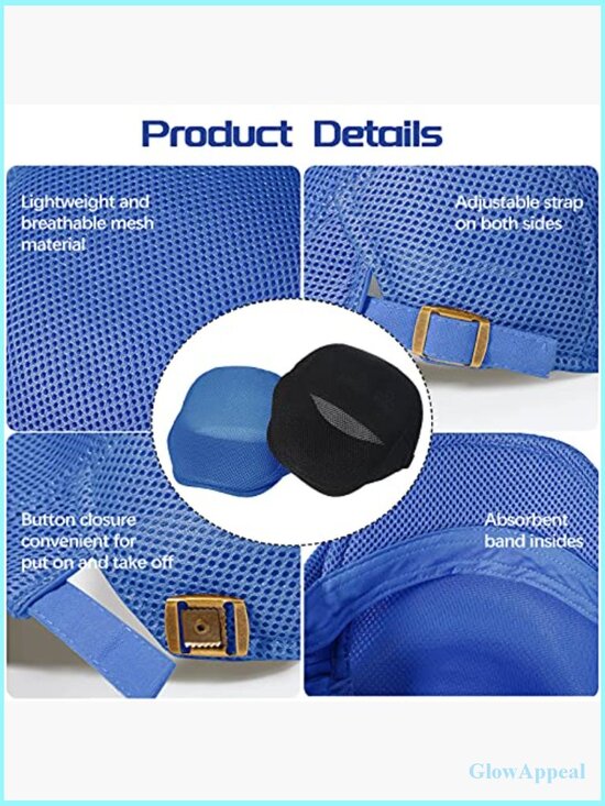 3 Pack Mesh Newsboy Caps Adjustable Summer Beret Hats for Outdoor main image 7